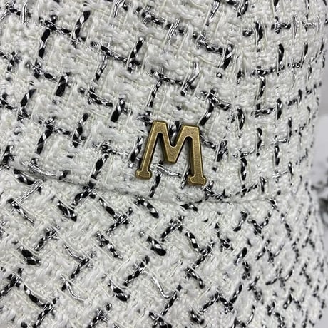メタルゴールドロゴ ツイードバケットハット 2色展開