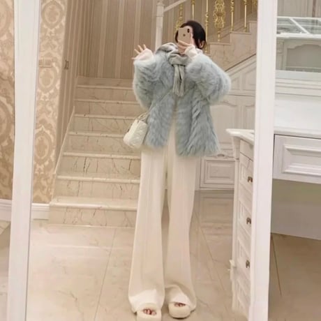ウールストレートタックパンツ 2色展開