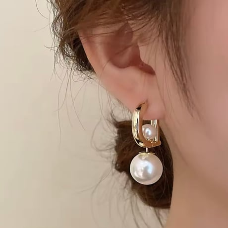 3way Dパールピアス