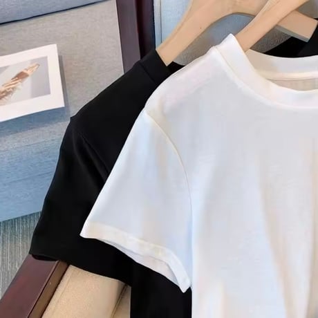 スカーフパッチワークTシャツ 2色展開