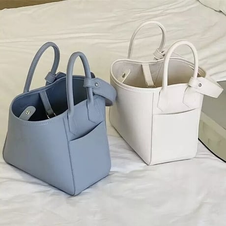 エコレザー カジュアルバケットバッグ 3色展開