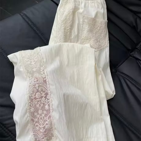 レースワイドパンツ