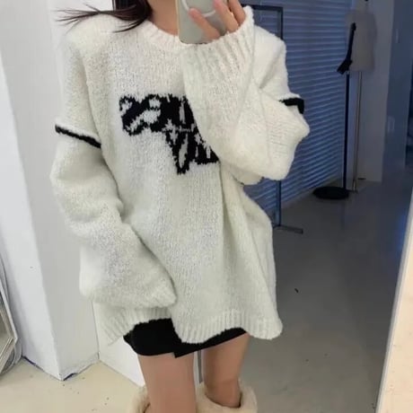 スリーブライン レターニット 4色展開