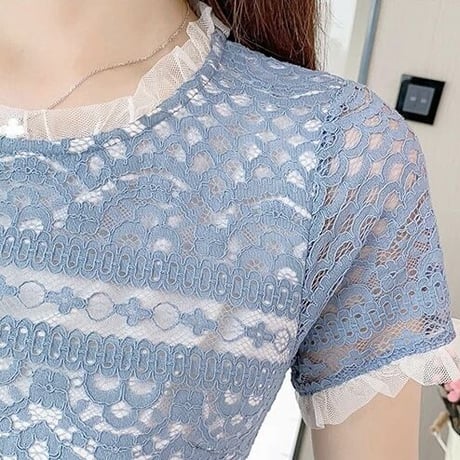 レースシースルー ワンピース 2色展開