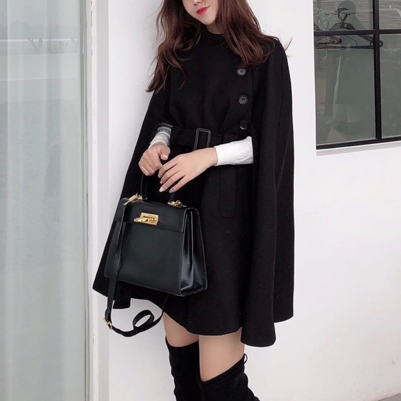 ウエストベルト ケープコート 2色展開 | Selectshop.Joie