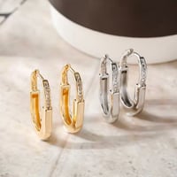 ジルコニアフープピアス 2色展開