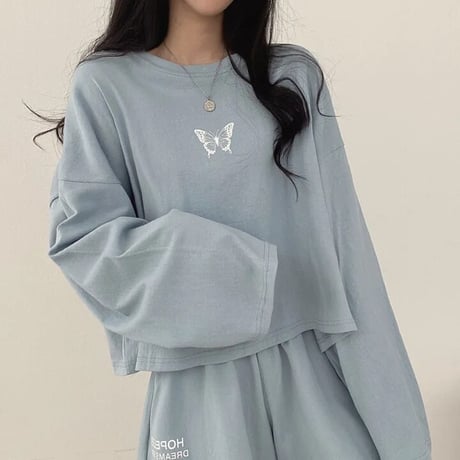 バタフライドロップスリーブ セットアップ 3色展開