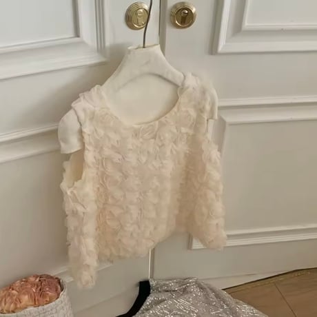 ローズノースリーブトップス 3色展開