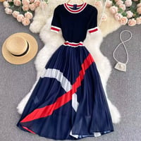 レッドラインニットシフォンワンピース 2色展開