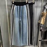 レースラインデニムパンツ 2色展開