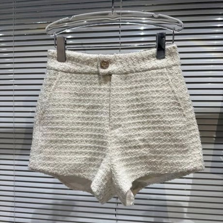ハイウエストラメ モチーフショートパンツ 3色展開