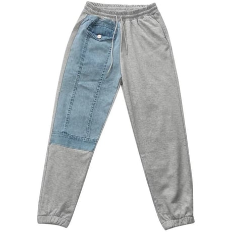 デニムデザイン スウェットパンツ 2色展開