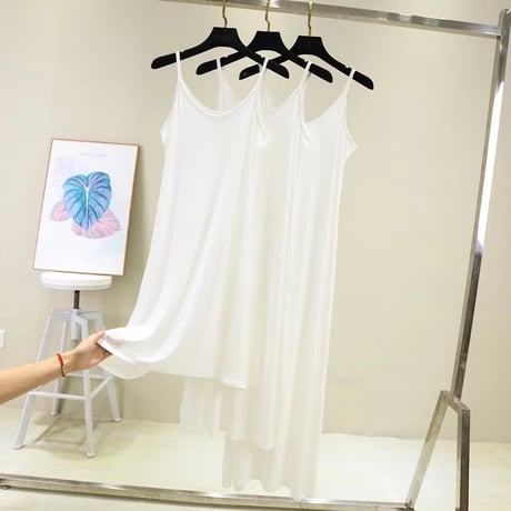 【mimi.long丈】インナー サテンキャミソール 4色展開