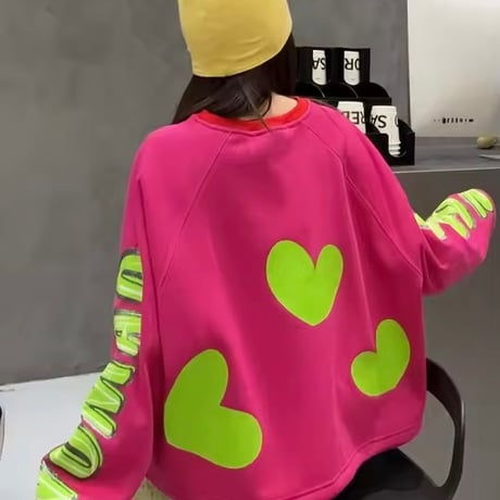 ビッグハートスウェットトップス 4色展開