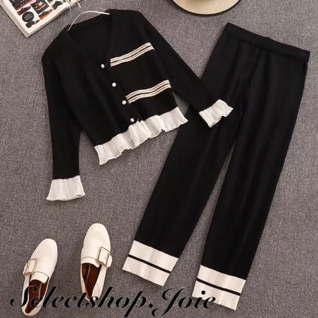ハーフライン シフォンプリーツセットアップ