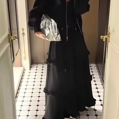 フリルスウェットセットアップ 2色展開