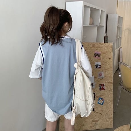 スポーティロゴ ルーズTシャツ 3色展開