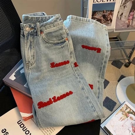 レッドワッフル ウォッシュデニムパンツ