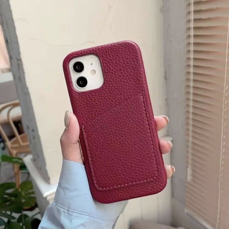 【カスタム】ゴールドイニシャル レザーiPhoneケース 13色展開