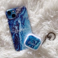 【iPhone.AirPods】カスタムロゴ シリコンケース 4色展開