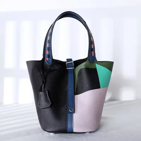 クラシックレザーバケットバッグ 3色展開