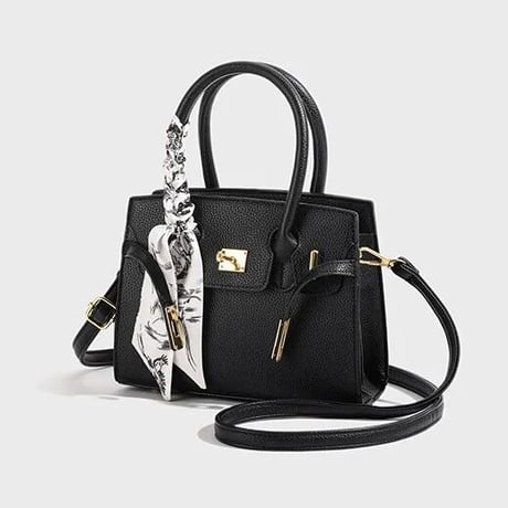 ゴールドバックル スカーフ付きバッグ 6色展開