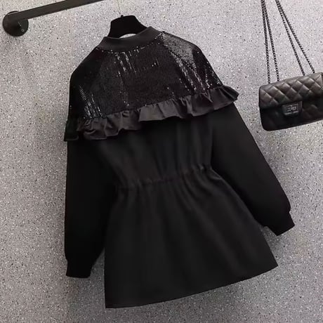 スパンコールフリルジャケット