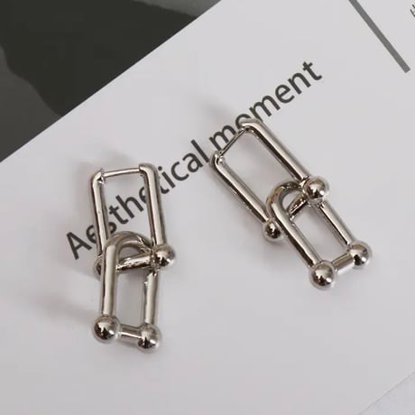 ダブルフープピアス 2色展開