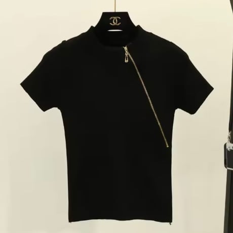 ジッパースリムサマーニット 3色展開