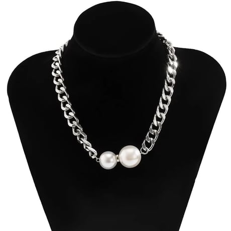 バロックパール チェーンネックレス 2色展開