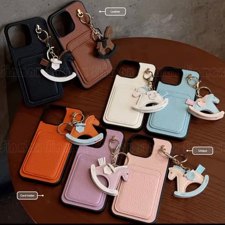 ホースチャームレザーiPhoneケース 7色展開