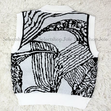 モダンスタイル ノースリーブニット 2色展開