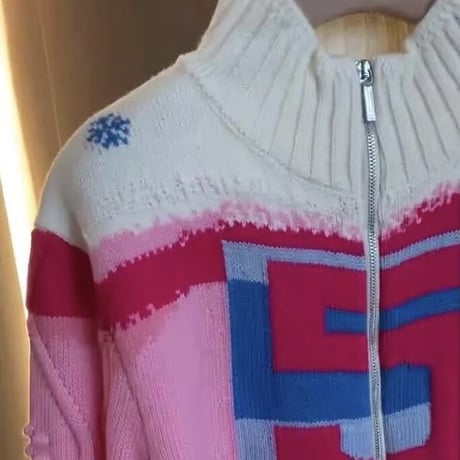 ファイブデザイン ハイネックジッパーニット 2色展開