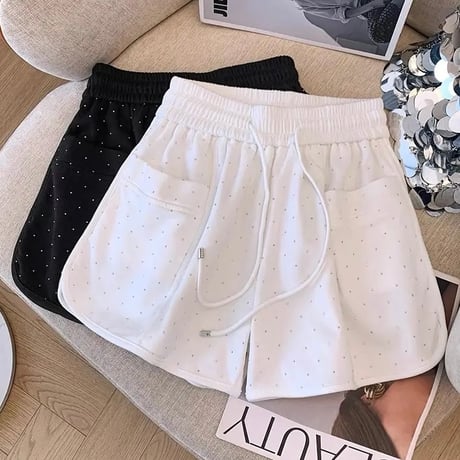 ラインストーン ショートパンツ 2色展開