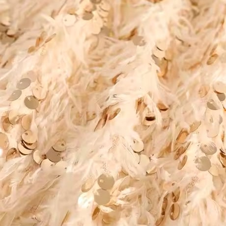 スパンコールファースリットスカート 2色展開