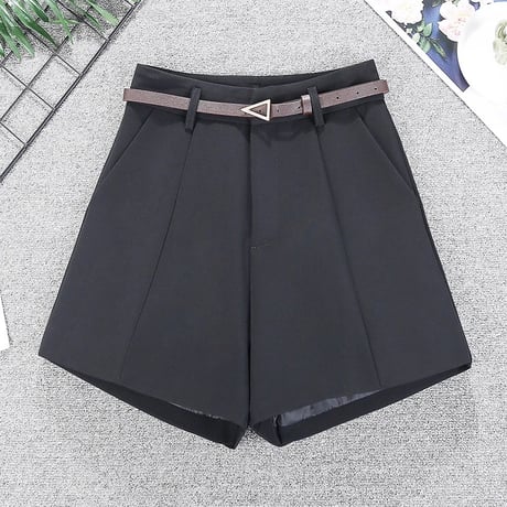 スリムベルト Aラインショートパンツ 3色展開