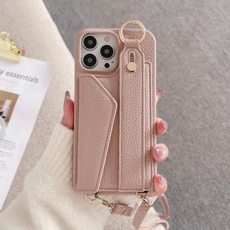 レザーストラップ カードケースiPhoneケース 9色展開