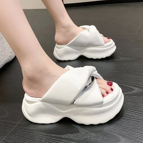 シルバーモチーフ クッションサンダル 3色展開