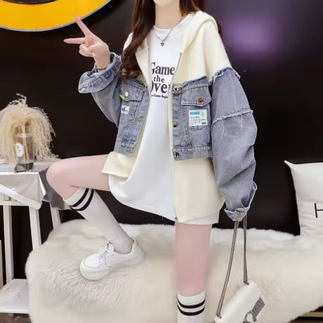 デニムスウェットジャケット 3色展開