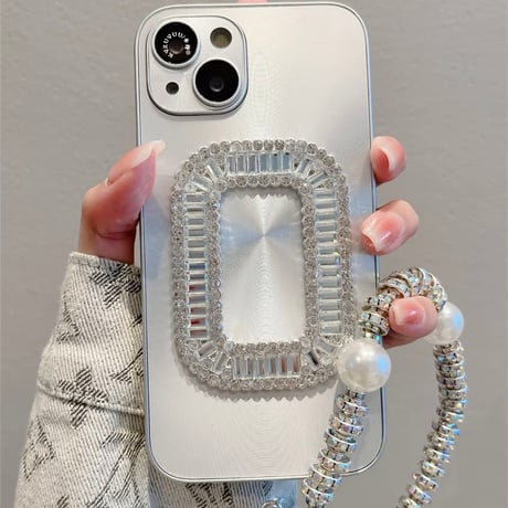 ビジューパールチェーンiPhoneケース 4色展開