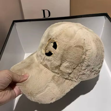 ゴールドモチーフファーキャップ 4色展開