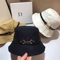【LightBrown即納】ゴールドメタル バケットハット 3色展開