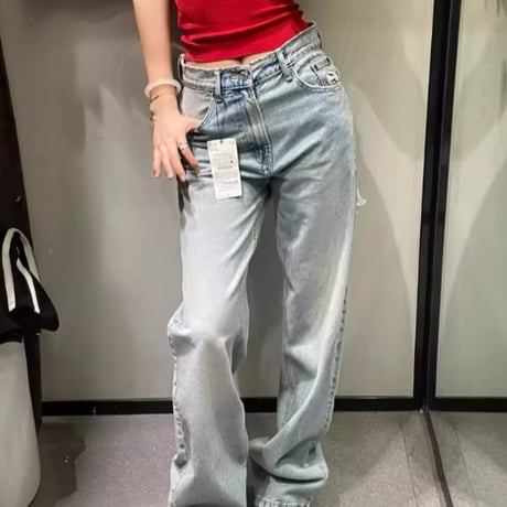 バッククラッシュデニムパンツ