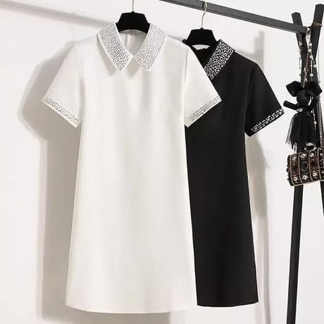 ビジューカラー ワンピース 2色展開