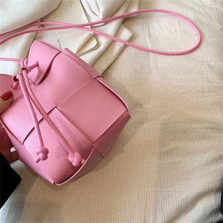 クロシェレザー バケットバッグ 7色展開