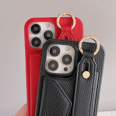 レザーストラップ カードケースiPhoneケース 9色展開