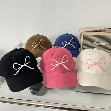 リボンステッチ キャップ 6色展開