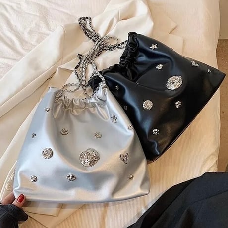 シルバービジュー レザーバッグ 3色展開