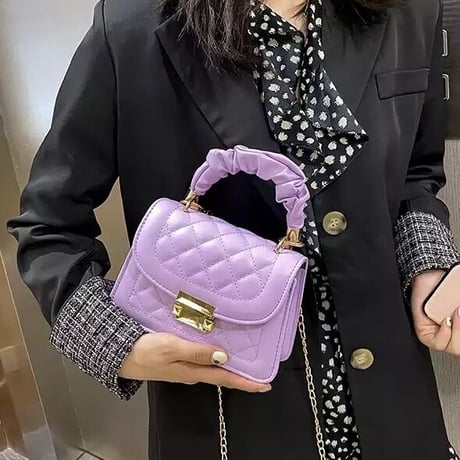 ギャザーストラップ キルティングバッグ 3色展開
