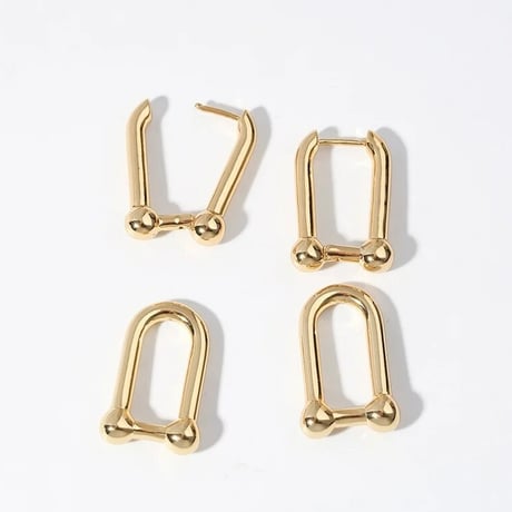 ダブルフープピアス 2色展開